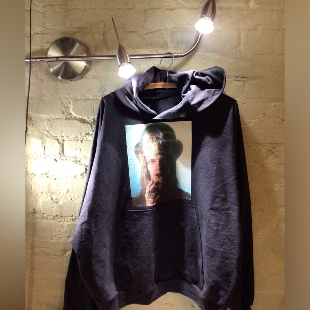 NEW!rare Bowie Print heavy hoodie